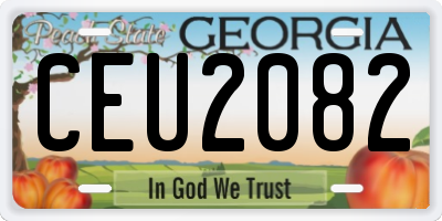 GA license plate CEU2082