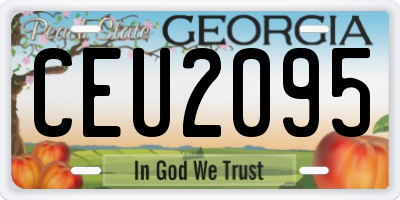 GA license plate CEU2095