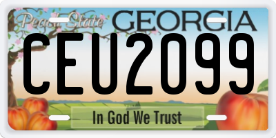 GA license plate CEU2099