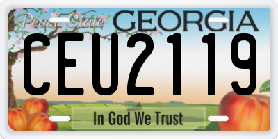 GA license plate CEU2119