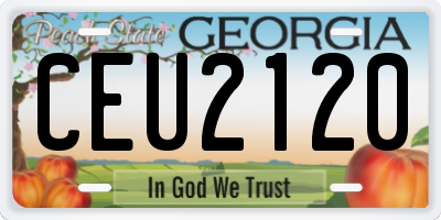 GA license plate CEU2120