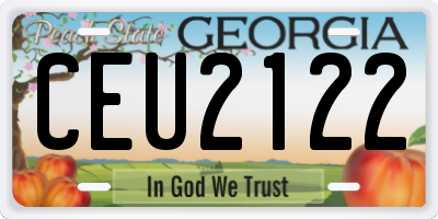 GA license plate CEU2122