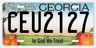 GA license plate CEU2127