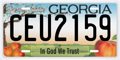 GA license plate CEU2159