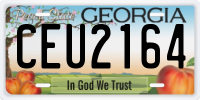 GA license plate CEU2164