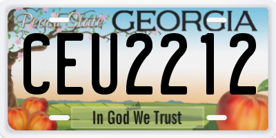 GA license plate CEU2212