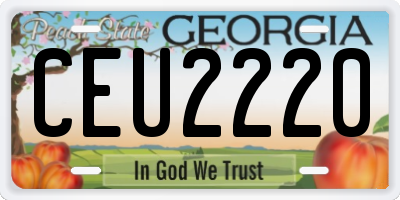 GA license plate CEU2220