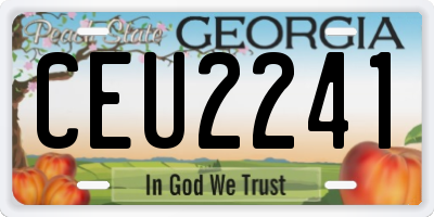 GA license plate CEU2241