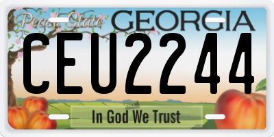 GA license plate CEU2244
