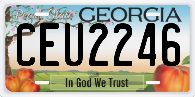GA license plate CEU2246