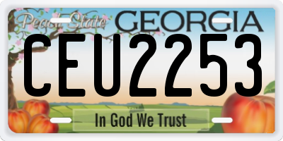 GA license plate CEU2253
