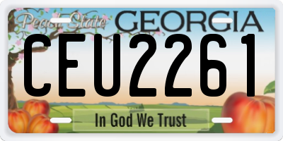 GA license plate CEU2261