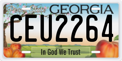 GA license plate CEU2264