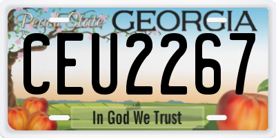 GA license plate CEU2267