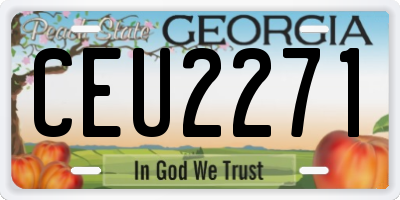 GA license plate CEU2271
