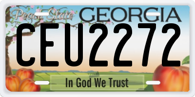 GA license plate CEU2272
