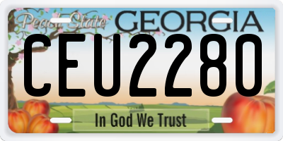 GA license plate CEU2280