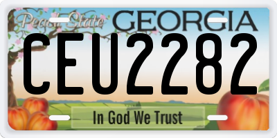 GA license plate CEU2282