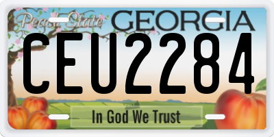GA license plate CEU2284