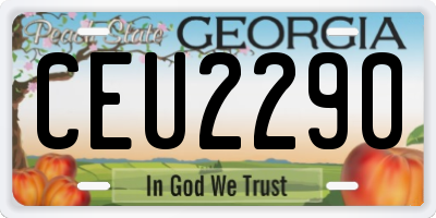 GA license plate CEU2290