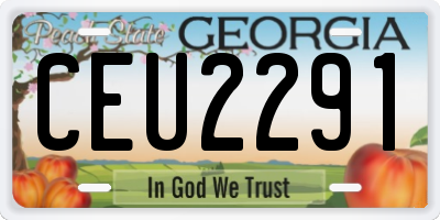GA license plate CEU2291