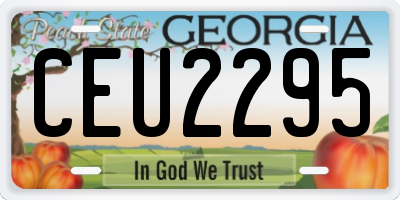 GA license plate CEU2295
