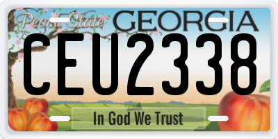 GA license plate CEU2338