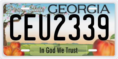 GA license plate CEU2339