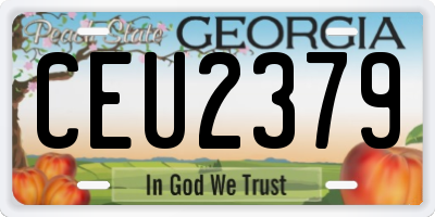 GA license plate CEU2379