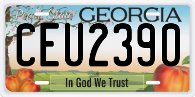GA license plate CEU2390