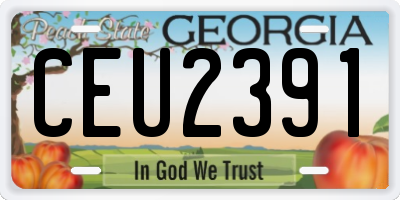 GA license plate CEU2391