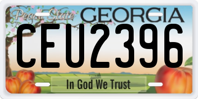 GA license plate CEU2396
