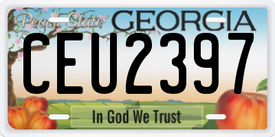GA license plate CEU2397