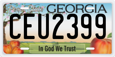 GA license plate CEU2399