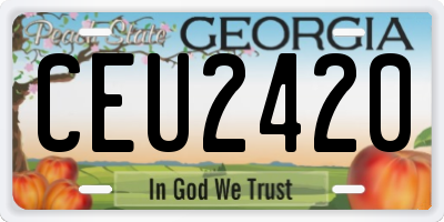 GA license plate CEU2420