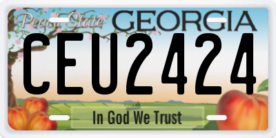 GA license plate CEU2424