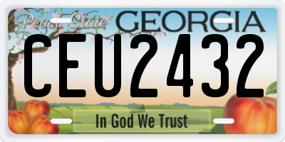 GA license plate CEU2432