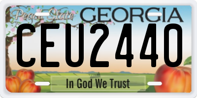 GA license plate CEU2440