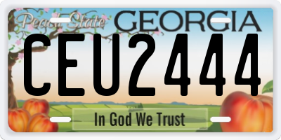 GA license plate CEU2444