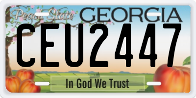 GA license plate CEU2447
