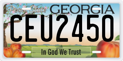 GA license plate CEU2450