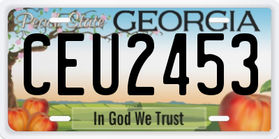 GA license plate CEU2453