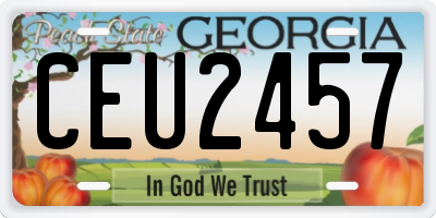 GA license plate CEU2457