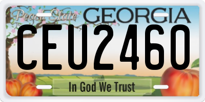 GA license plate CEU2460