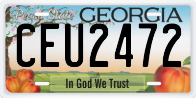 GA license plate CEU2472