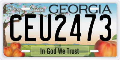 GA license plate CEU2473