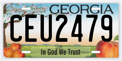GA license plate CEU2479