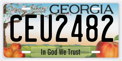 GA license plate CEU2482