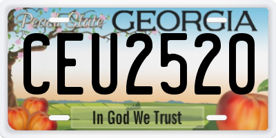 GA license plate CEU2520