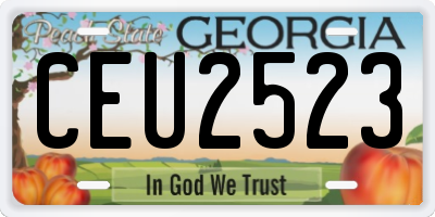 GA license plate CEU2523
